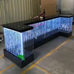 LED reception counter desk cheap price with logo design acrylic front desk for salons