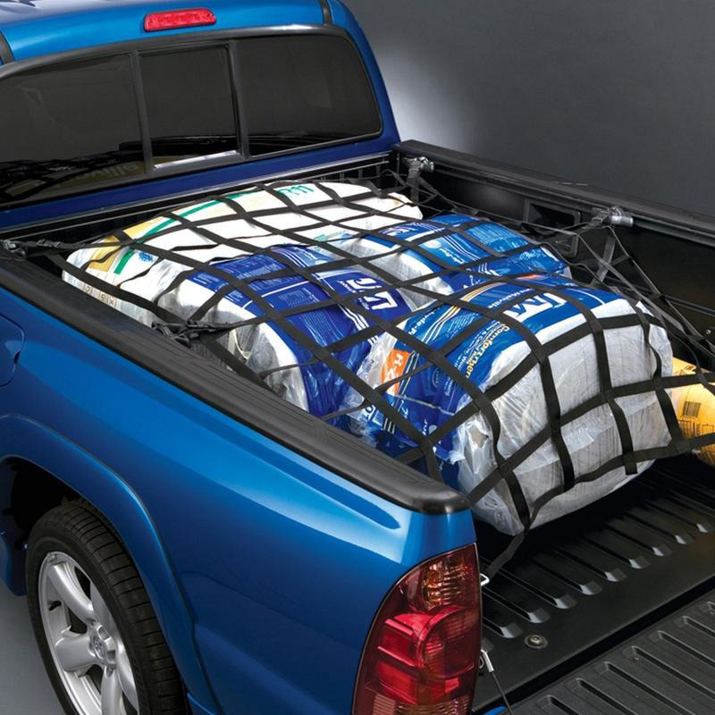 Car Trunk Rooftop Net Mesh Cargo Net Heavy Cargo Truck Trailer Dumpster Extend Mesh Covers Luggage Nets With 4 Fixed Belt