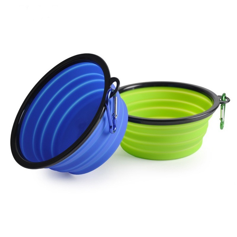 1000ml Large Collapsible Dog Pet Folding Silicone Bowl Outdoor Travel Portable Puppy Food Container Feeder Dish Bowl