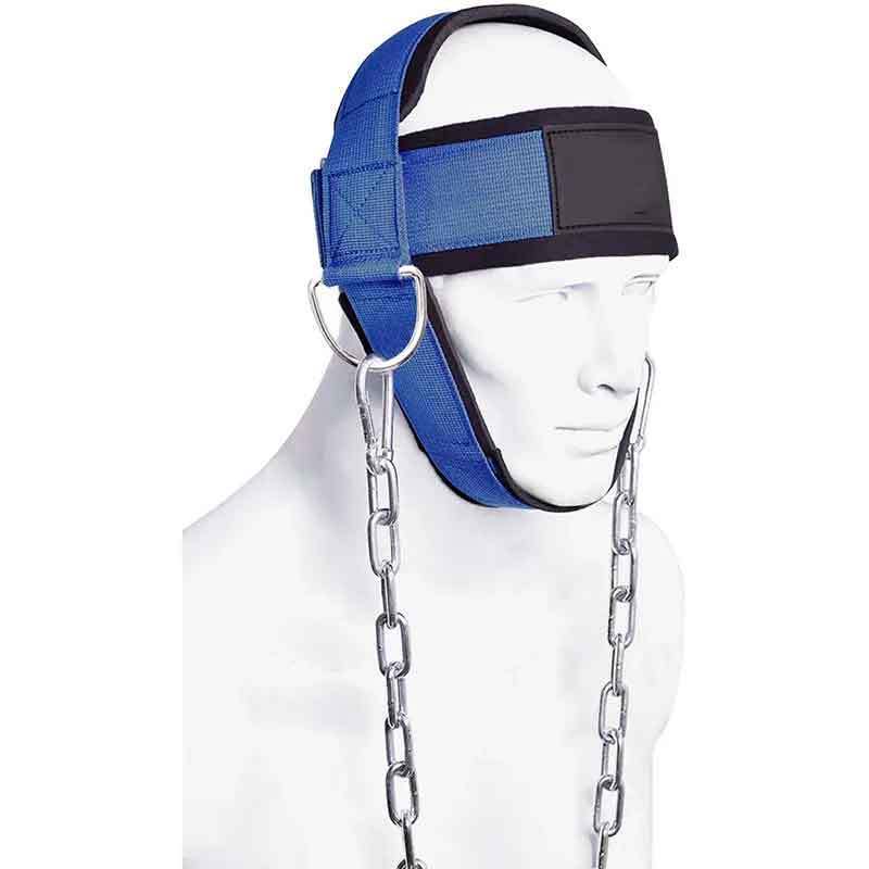 Weight Lifting Neck Training Head Harness Exercise With Chain Belt Fitness Equipment Head Strap