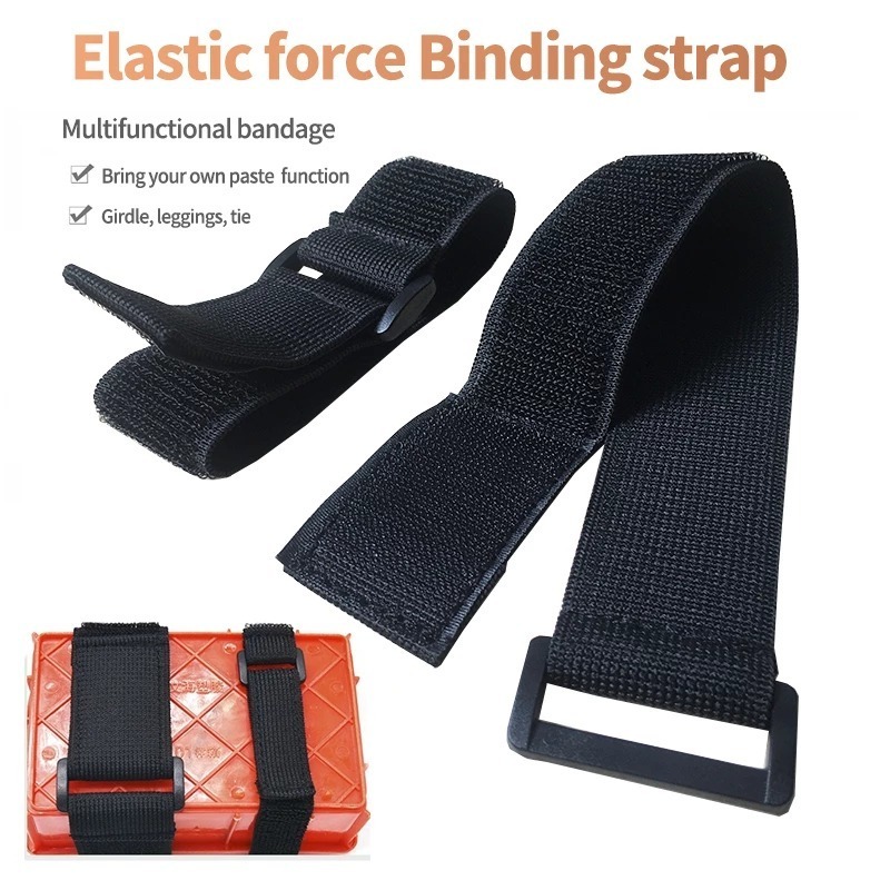 Customizable Elastic Reverse Buckle Nylon Magic Elastic Band Hook Loop Cable Ties Hook Straps sticky fastener tape