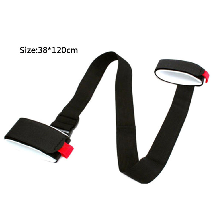 Black Practical Skiing Poles Fixing Strap Fine Workmanship Ski Belt Wear-resistant custom ski strap