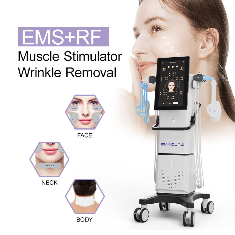 Professional Standing Wrinkle Remover Anti-aging Ems rf Face Massager Ems Sculpting Machine For Face