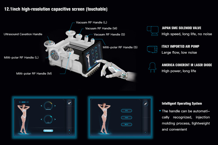 4 In 1 Vacuum 82Kp Cavitation Slimming Rf Machine Therapy Machine For Body Slimming