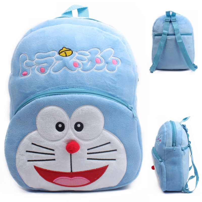 Fashion cartoon shoulder kids backpack waterproof Doraemon Plush