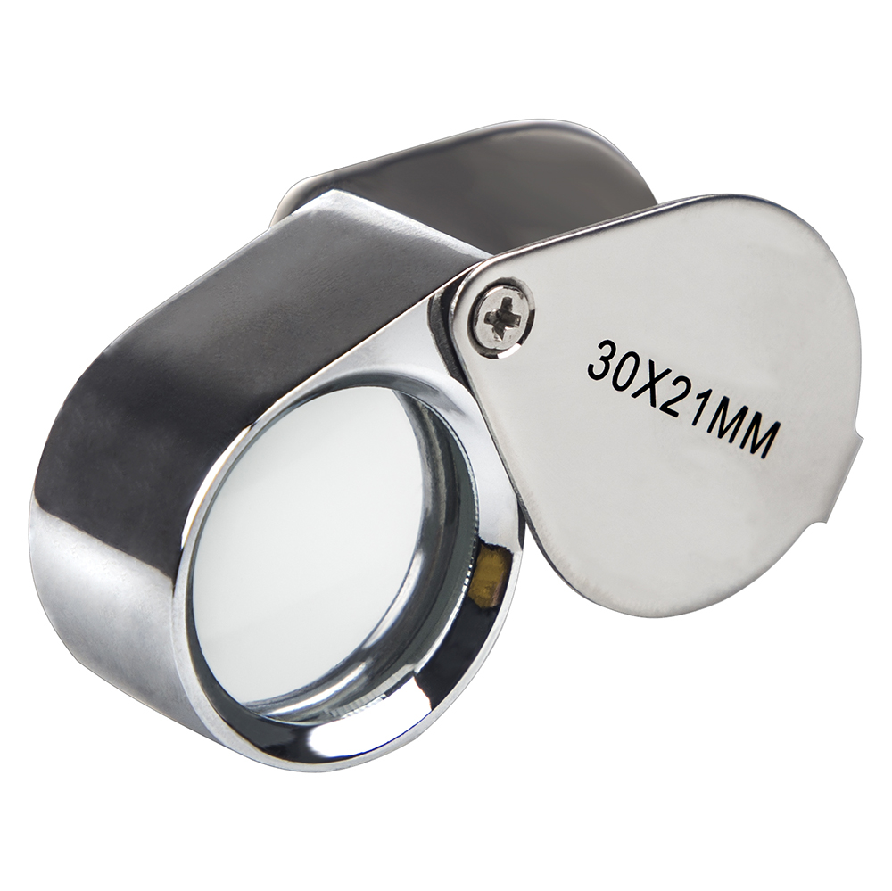 Portable Aluminum Glass Mini Magnifying glass 20X /10X/ 30X Small Jewelry Loupe Magnifier