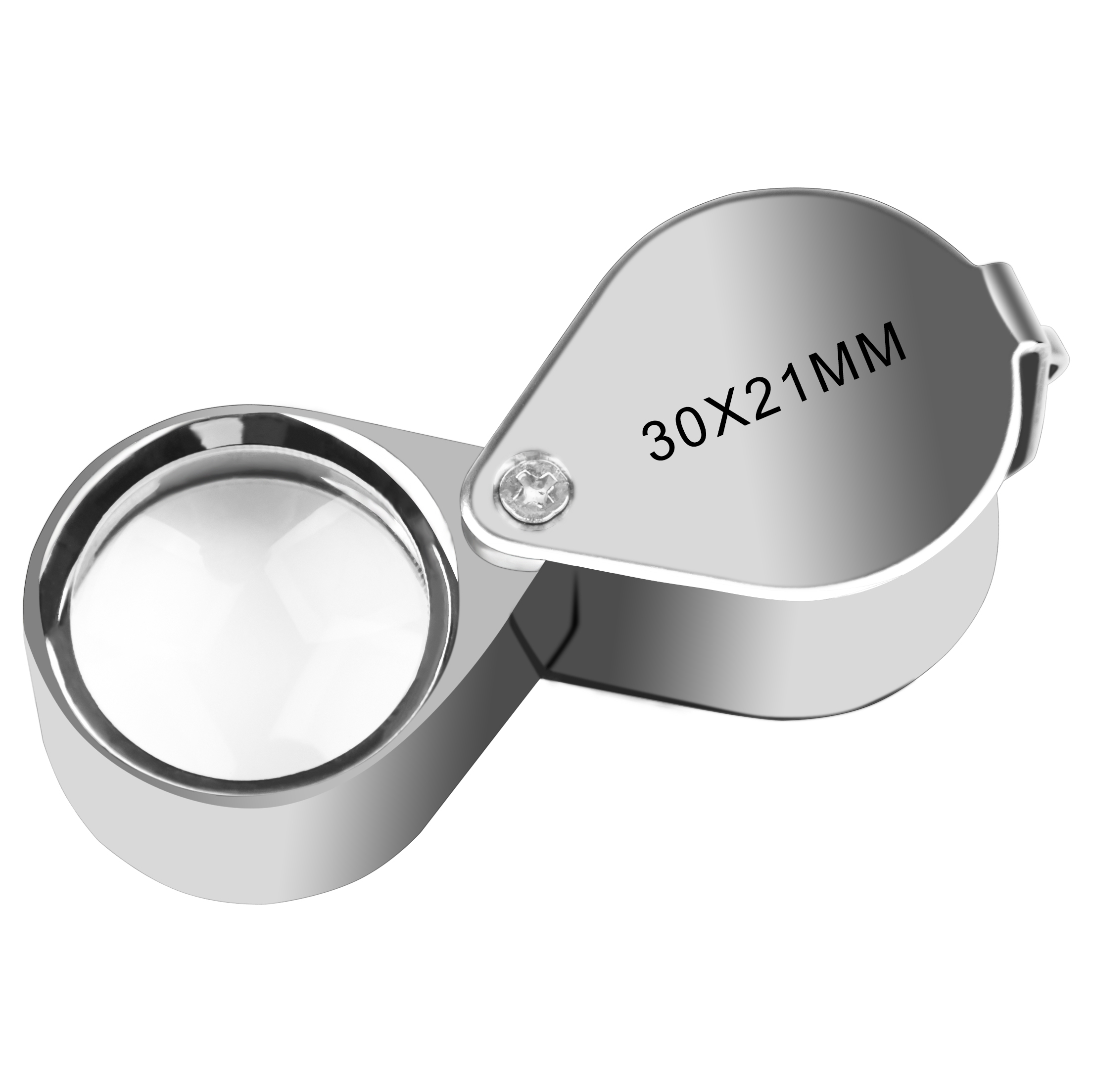 Portable Aluminum Glass Mini Magnifying glass 20X /10X/ 30X Small Jewelry Loupe Magnifier