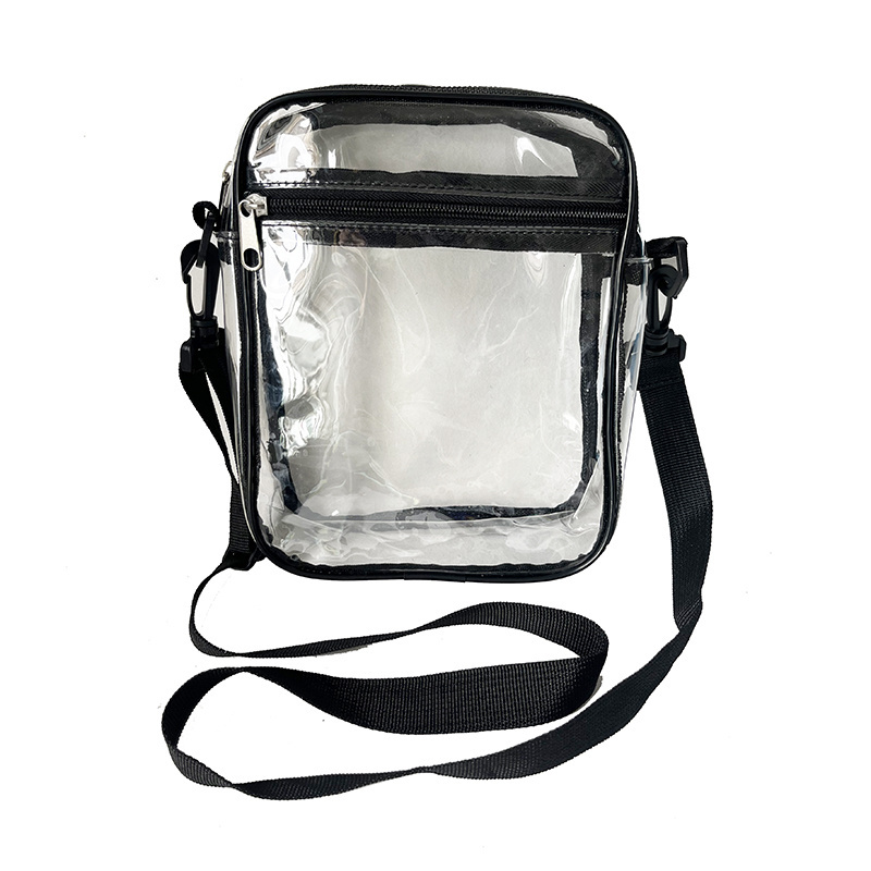 GM Thickness Clear PVC Bag 2024 Stadium Approved PVC Cross-body Messenger Purse Different Color Transparent Shoulder Sling Bag