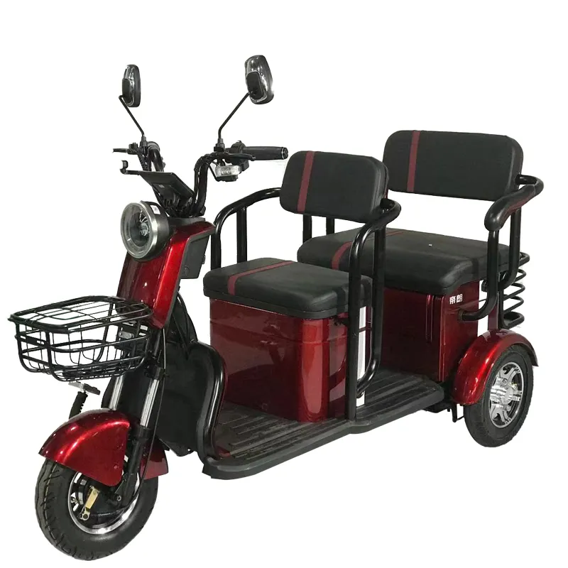 High Quality Cargo Fat Tire Large Size 600W 48V 60V Fat Tire Open Scooter Passengers 3 Wheels Electric Tricycles