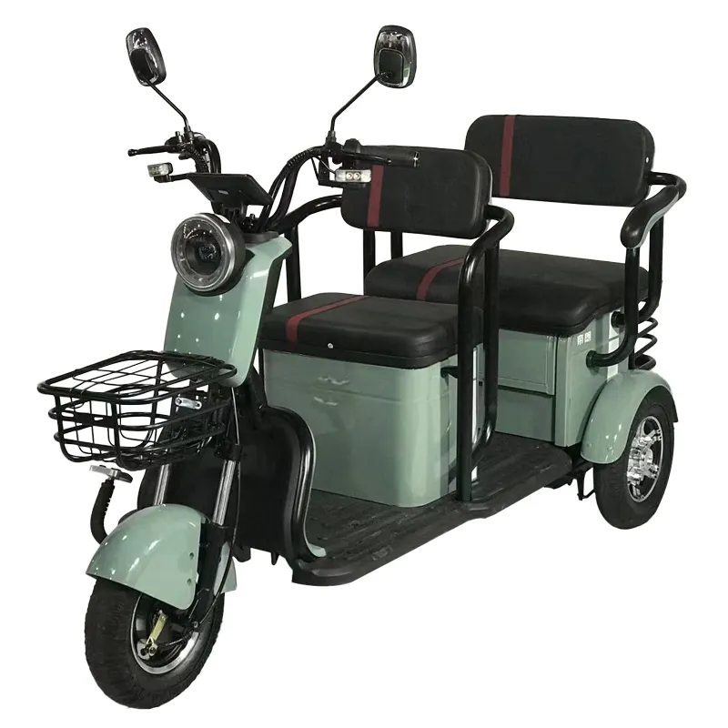 High Quality Cargo Fat Tire Large Size 600W 48V 60V Fat Tire Open Scooter Passengers 3 Wheels Electric Tricycles