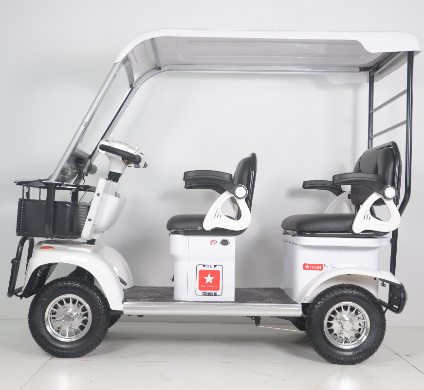 100W Electric Scooter 4 wheeler with Sunny Roof Lithium Battery Factory Directly For Adults For Teenagers Tuk Tuk