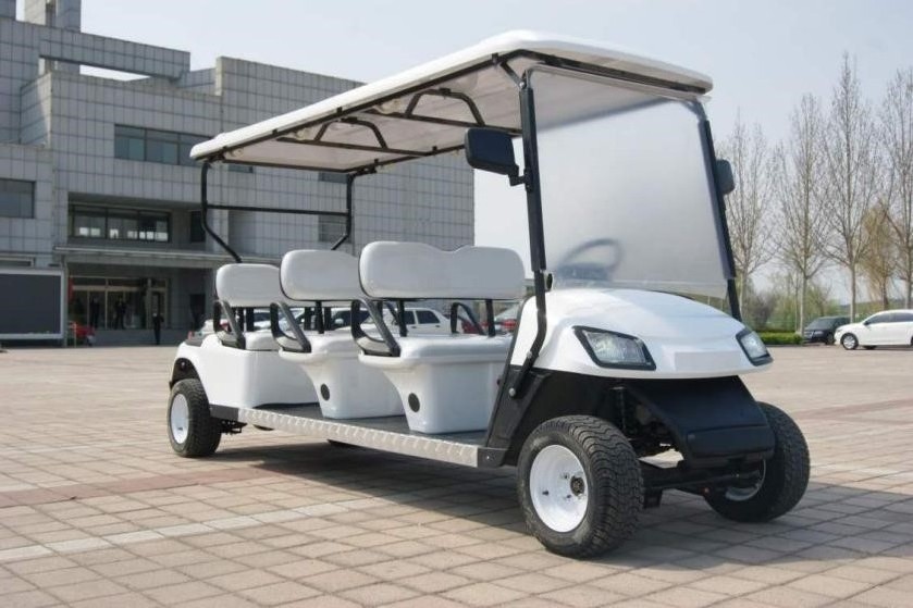 China Factory 72V 30KM/ Electric 8 Seats Customized Electric Powered Golf Buggy Solar Panel Electric Golf Cart