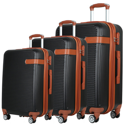 Oem/odm Suitcase Luggage Black Trolley Bag Suitcase Abs+pc Suitcase Trolley Luggage With Tsa Lock