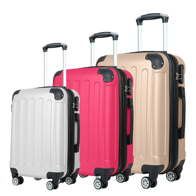 Factory wholesale ABS valise travel set customized logo  luggage