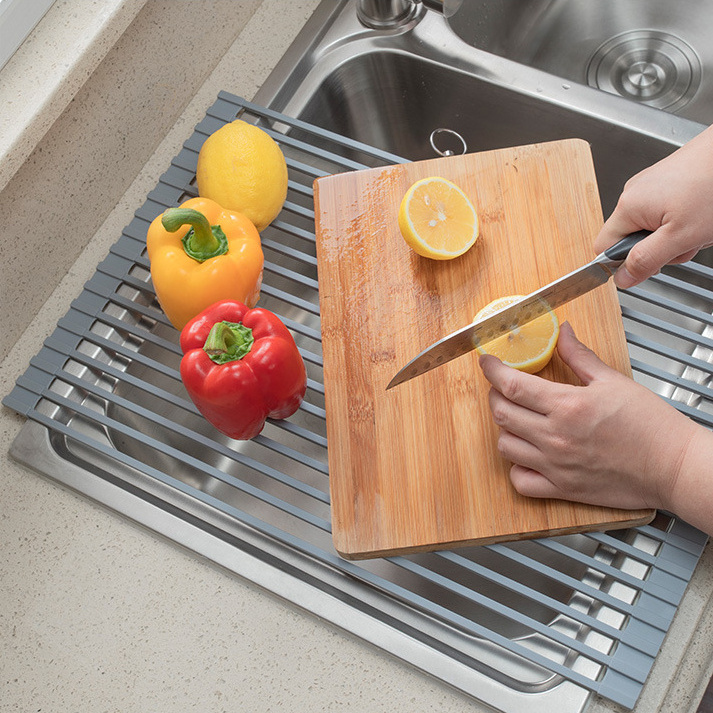 Sink Vegetable Stone Dish Drying Mats Bowl And Dish Storage Rack Drainer Holders Racks Utensils Collapsible Kitchen Gadgets