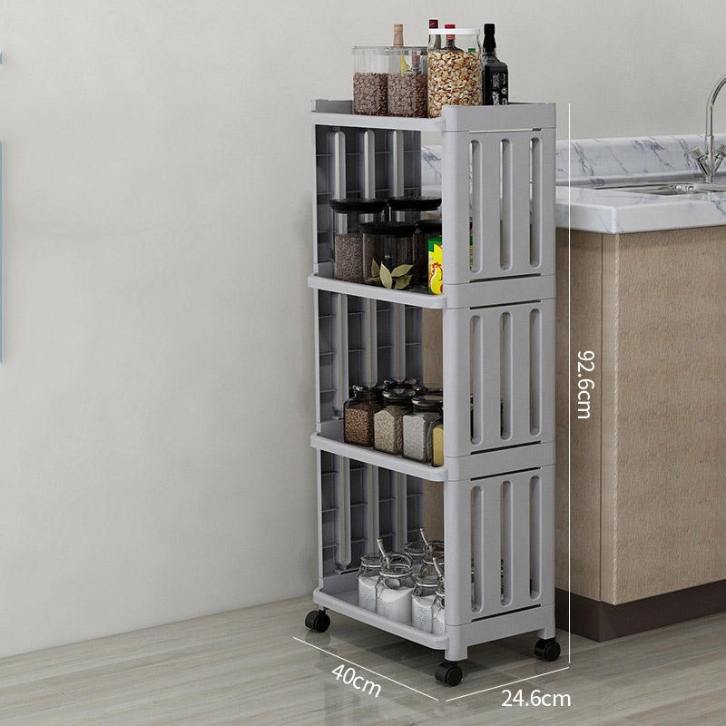 Organize Common Items In The Bathroom With Floor-Standing Multi-Layer Storage Racks