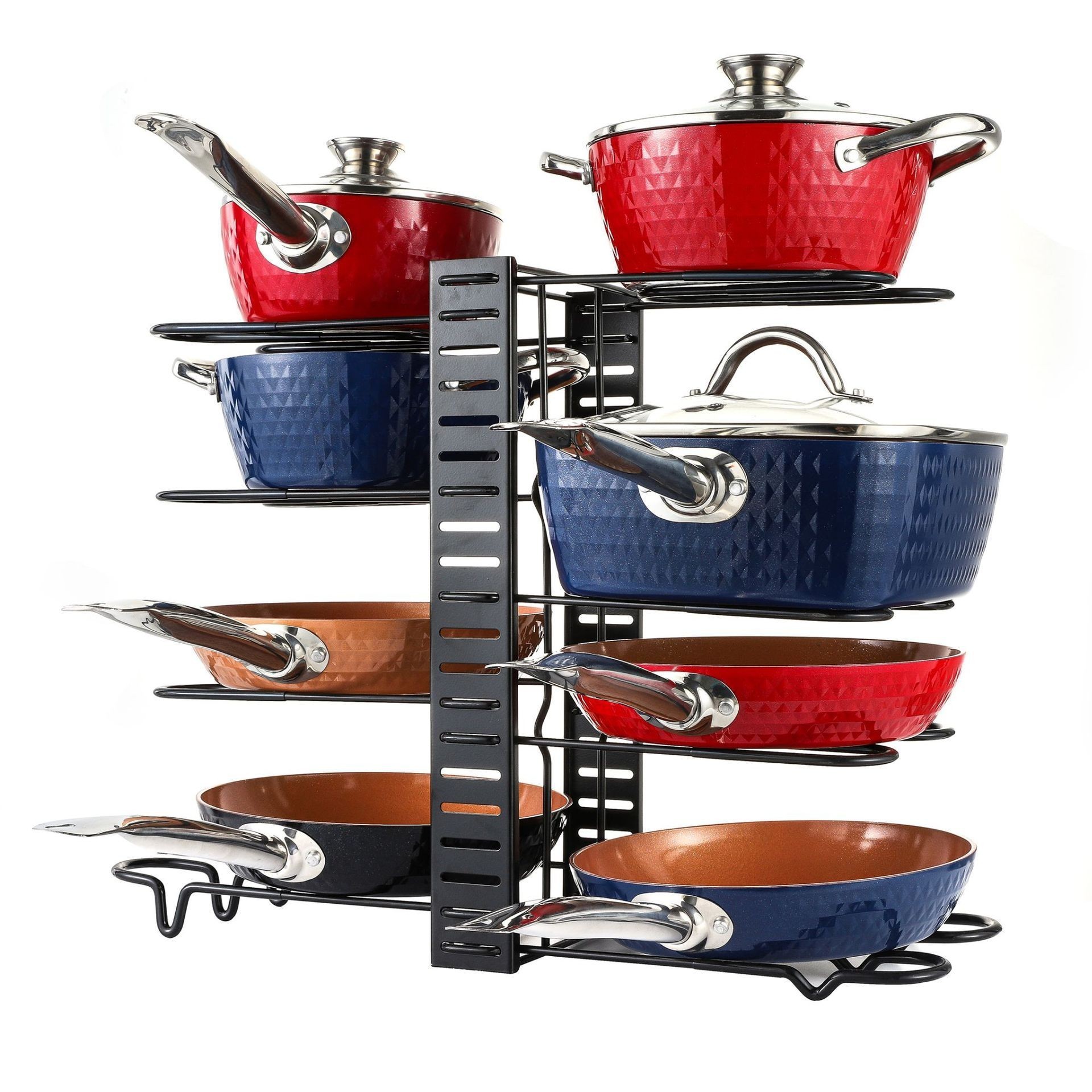 Hot Selling Adjustable Kitchen Accessories Shelf Storage Holders Pots And Pans Organizer Storage Rack Dish Drying Rack