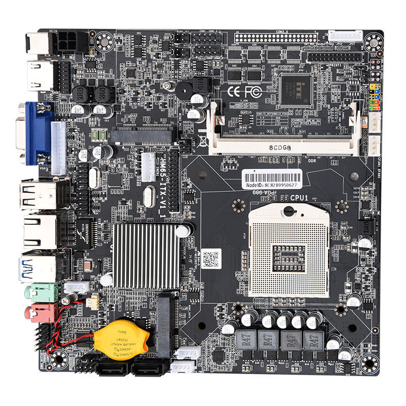 Mini ITX HM65 8*USB 2.0 Motherboard With M-SATA intel hm65 mainboard pga989 hm65 motherboard