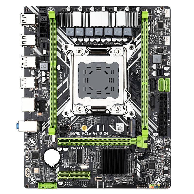 X79D 2.0Motherboard USB Status Ram SATA Card Socket CPU DDR Intel DVI VGA Form PCI Memory