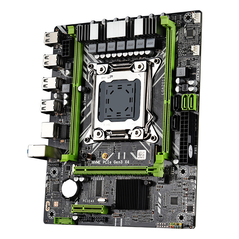 X79D 2.0Motherboard USB Status Ram SATA Card Socket CPU DDR Intel DVI VGA Form PCI Memory