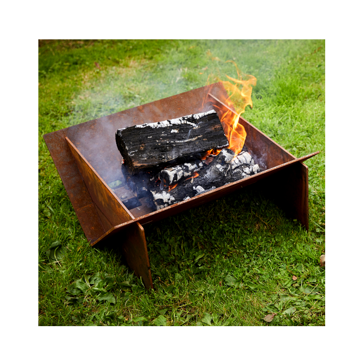 Customized Outdoor Fireplace Wood Burner Rusty Metal Outdoor Fireplace Corten Steel Metal Fireplace