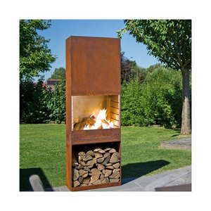 Custom Metal Outdoor Charcoal Fire Pit Firehouse With Chimney Outdoor Garden Fire Pit Metal Fire pit Metal Fireplace