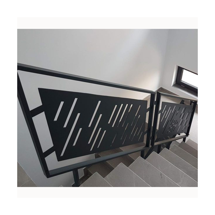 Customized Laser Cut  Decorative Art Wrought Iron Metal Interior Wall Stair Railings Indoor Decorative Metal Stair Railings