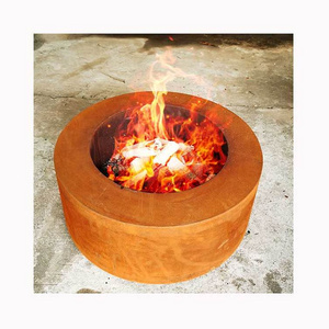 Custom Garden Outdoor Rusty Style Corten Steel Brazier Wood Burning Fire Ring Fire pit