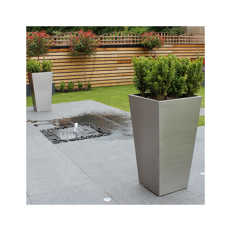 Custom  Large Landscape  Garden Metal Flower Pot Tall Outdoor Planters Corten Steel Gardening Pots