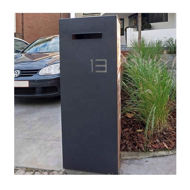 Custom Outdoor Cortne Steel Parcel Mail Box Arcel Drop Box For Mail And Parcel