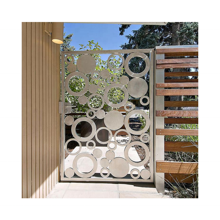 Custom Perforated Stainless Laser Cut Stainless Steel Fence Powder Coated Aluminum Fence