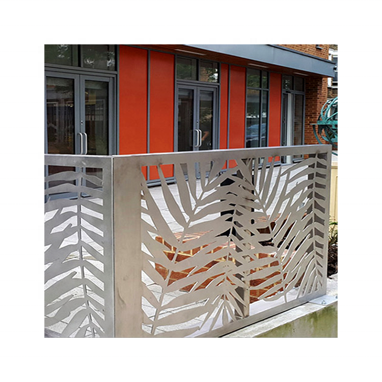 Custom Perforated Stainless Laser Cut Stainless Steel Fence Powder Coated Aluminum Fence