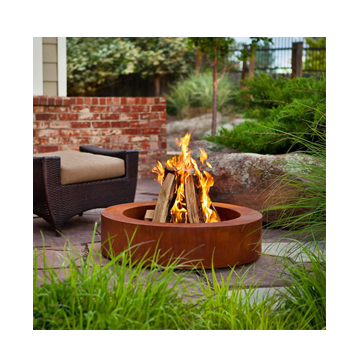 Customized Outdoor Fireplace Wood Burner Rusty Metal Outdoor Fireplace Corten Steel Metal Fireplace