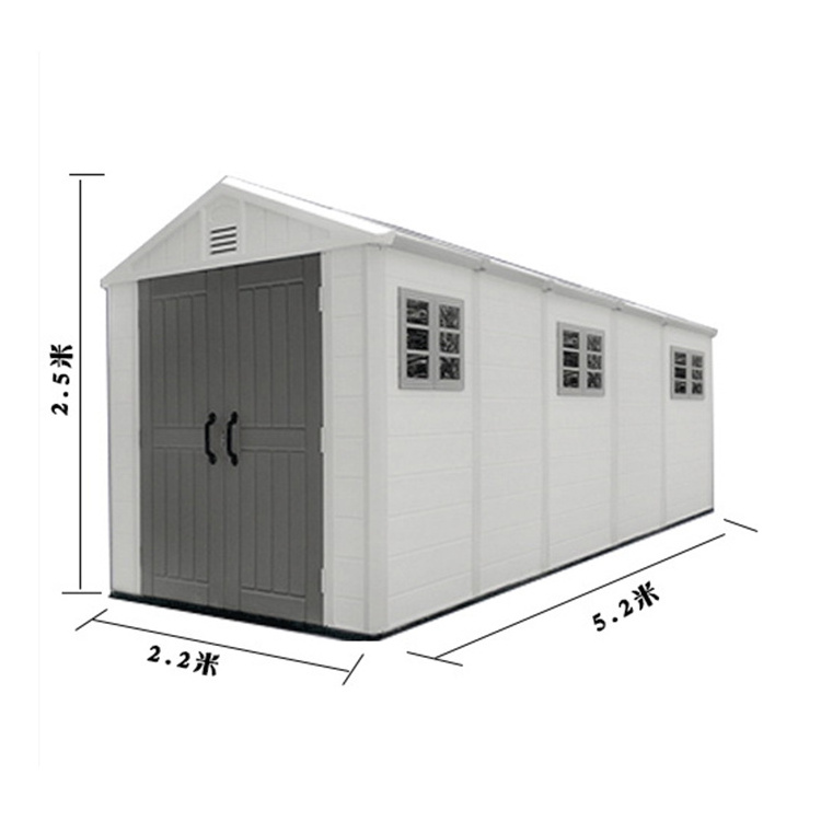 Custom Pp Outdoor Storage High Quality Plastic Shed Carport Garden Storage Shed