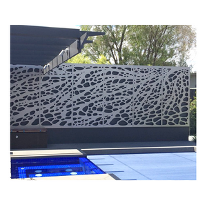 Custom Laser Cut Aluminum Fence Panels Villa Garden Decorative  Swimming Pool Fence Metal Screen Garden Fence