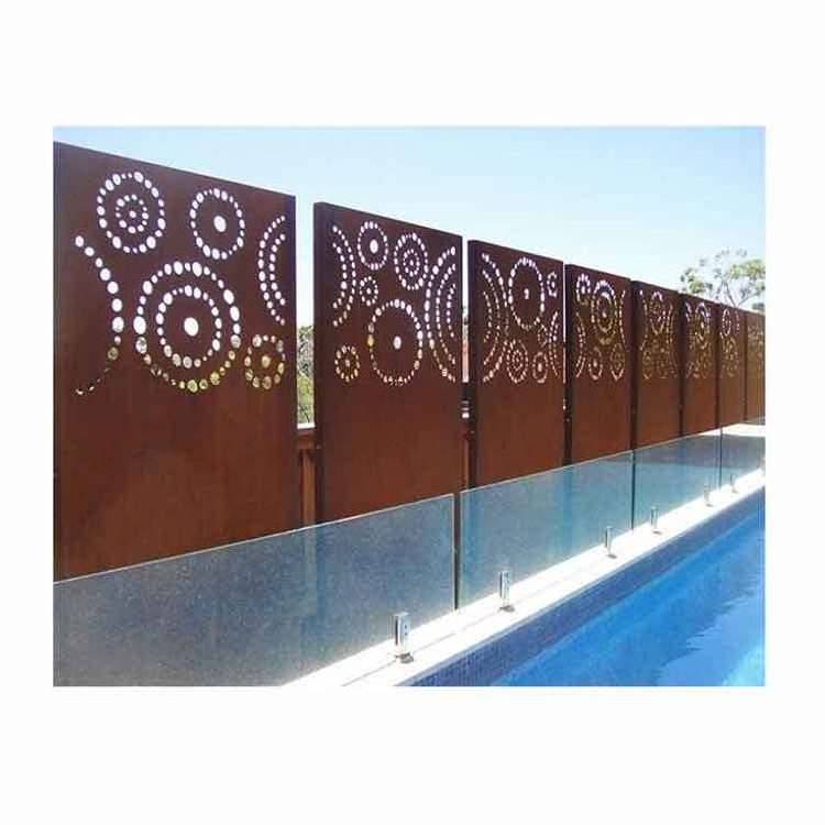 Custom Laser Cut Aluminum Fence Panels Villa Garden Decorative  Swimming Pool Fence Metal Screen Garden Fence