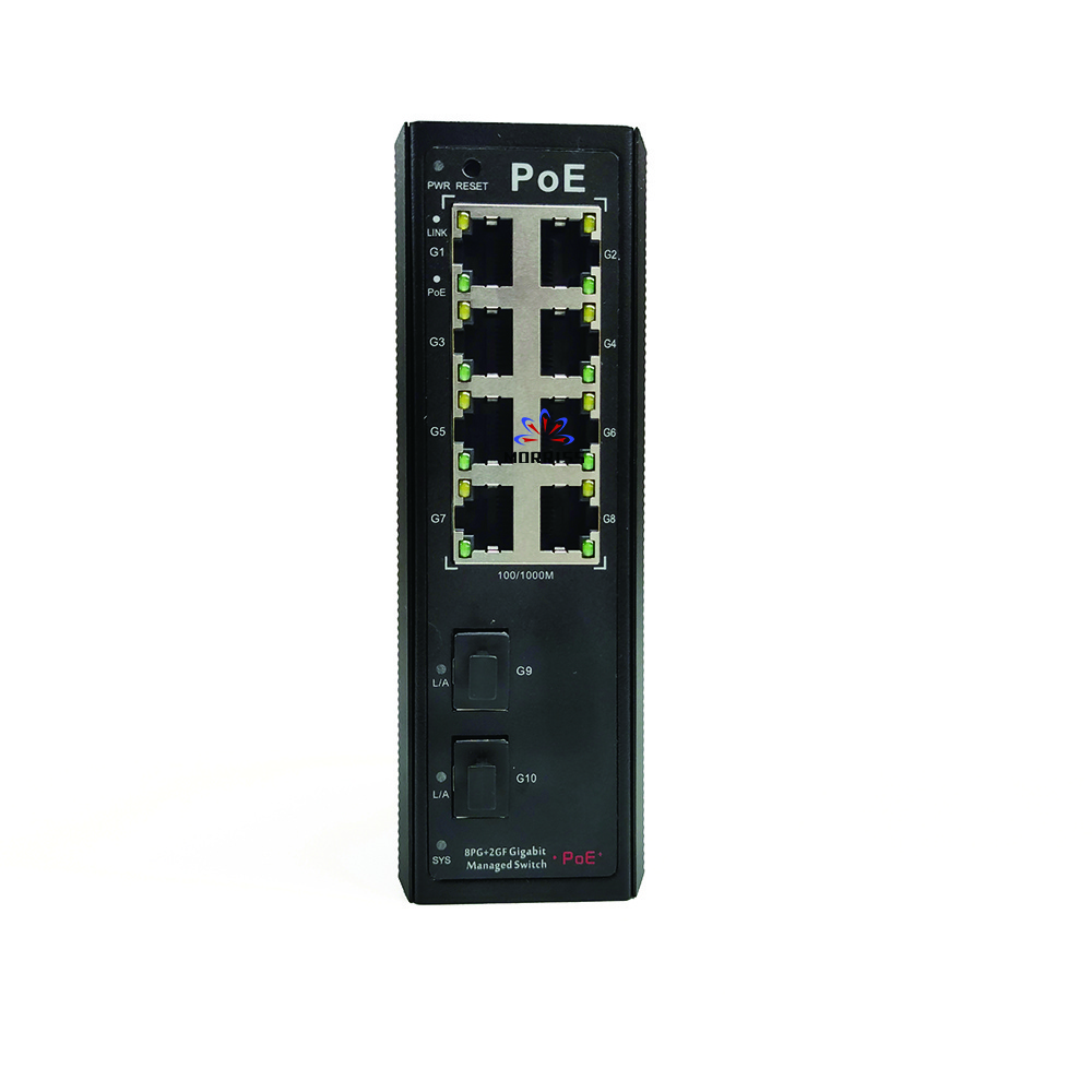 8 Port Poe Full Gigabit Industrial Managed Poe Ethernet Switch With 2 Sfp Din Rail Network Switch 24v/48v Bt_90w Poe Switch