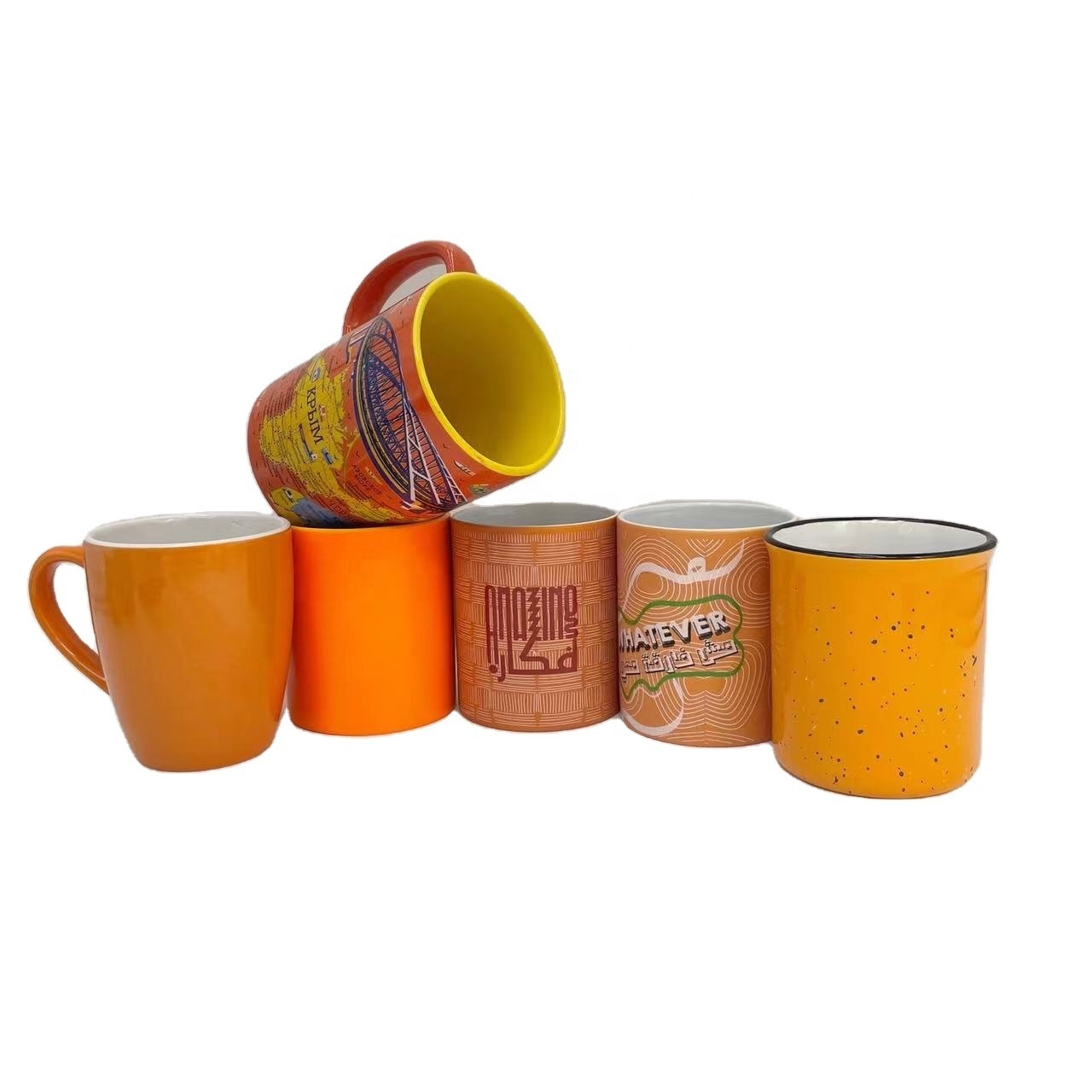 Manufacturer Wholesaler Top Sellers Custom Logo Matte Color Mugs Orange Mug All Colors customization Ceramic Coffee Mugs