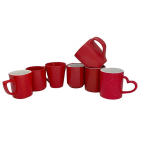 Manufacturer Wholesaler Top Sellers Custom Logo Matte Color Mugs Red Glazed Mug All Colors customization Ceramic Coffee Mugs