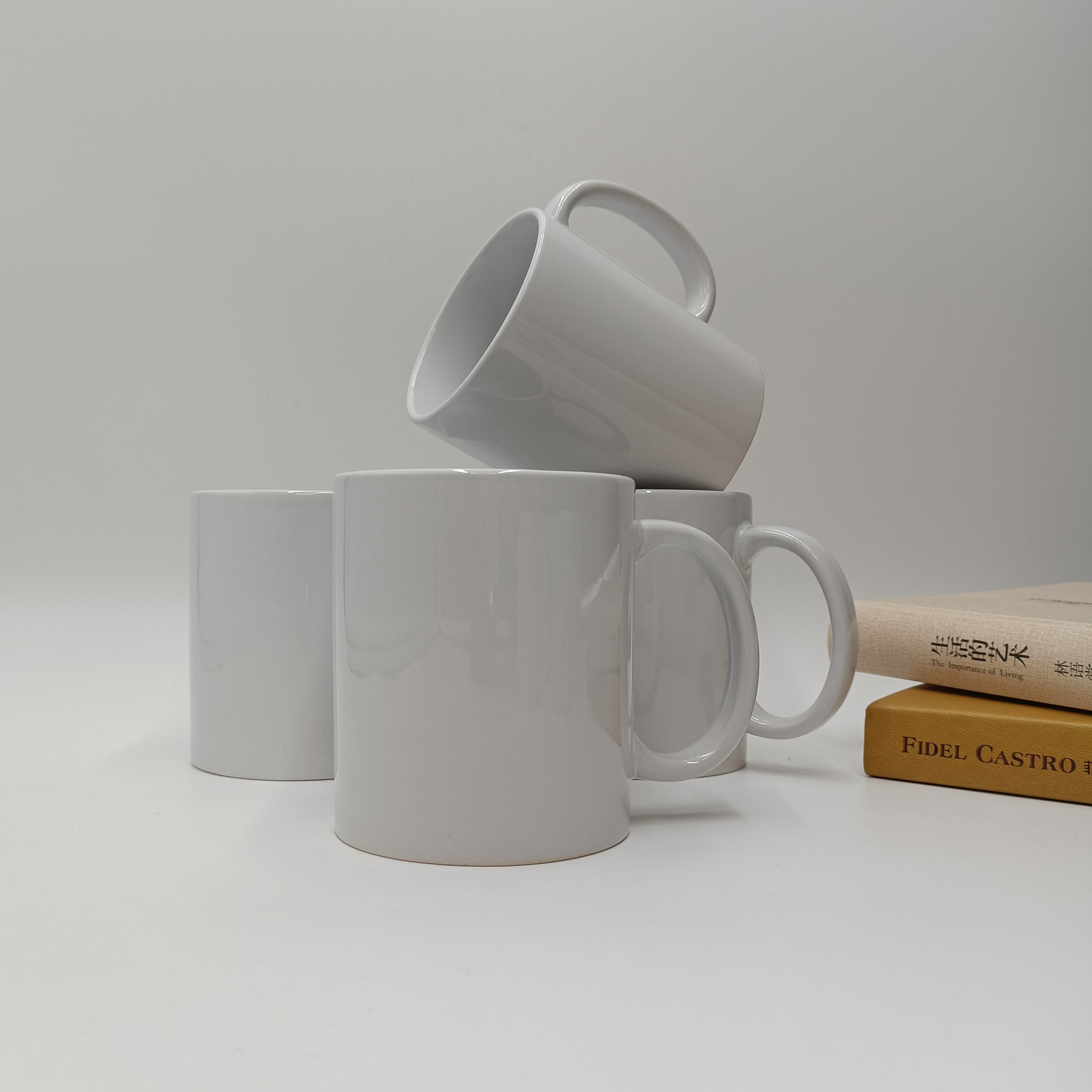 Good Quality Blanks Couple Mug Gift Set Polyester Coating For Sublimation Coffee Mug