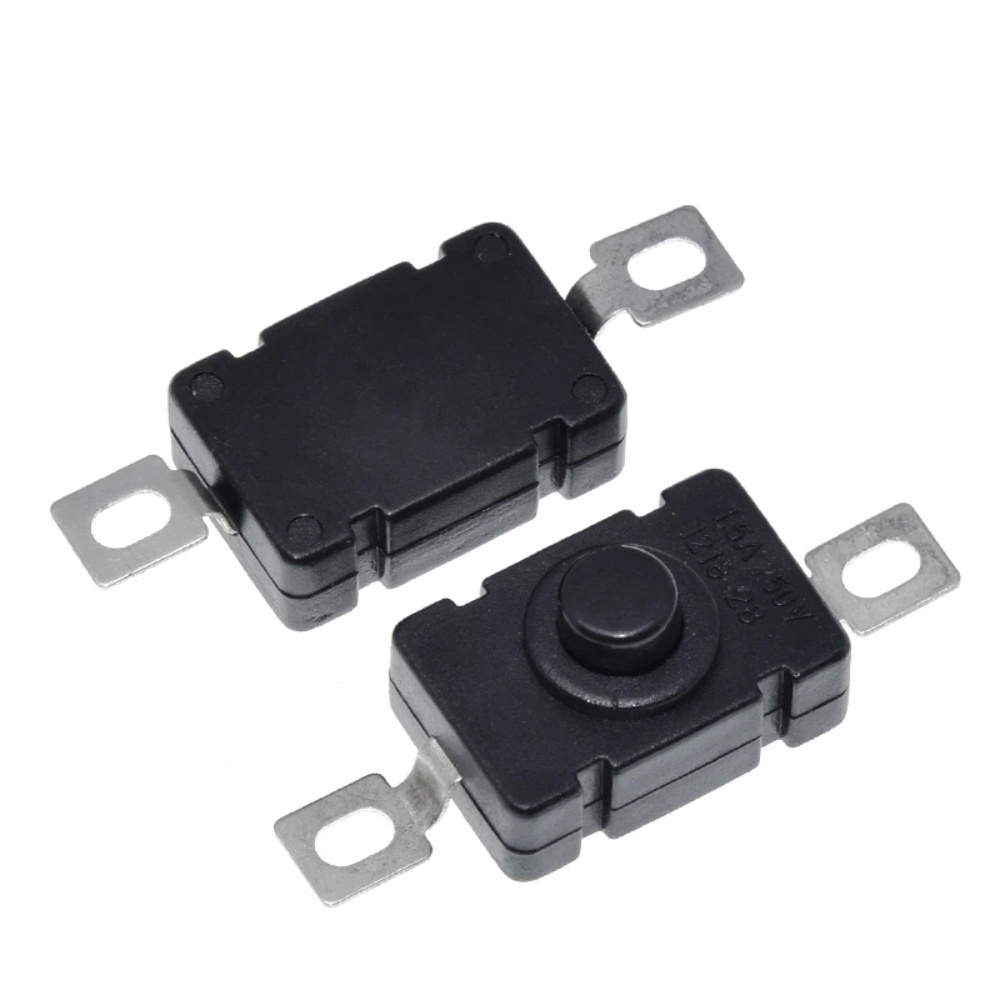 10pcs KAN-28 1.5A250V Flashlight Switches Self Locking SMD Type 18 x 12mm Push Button Switches 1812-28A