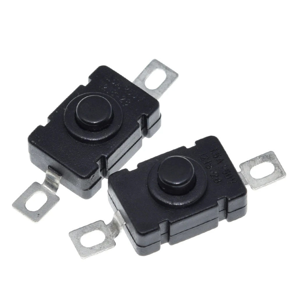 10pcs KAN-28 1.5A250V Flashlight Switches Self Locking SMD Type 18 x 12mm Push Button Switches 1812-28A