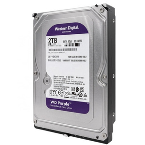 WD 3.5 inch SATA CMR 64MB Up to 64 HD cameras 8 drive bays Purple Surveillance Hard Drive 2TB WD23PURZ