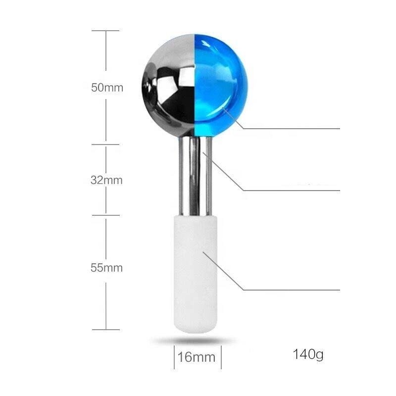 Unbreakable Ice Roller Steel Facial Roller Cold Skin Massager Cooling Globes For Face,Neck,Neck Anti Aging Tighten