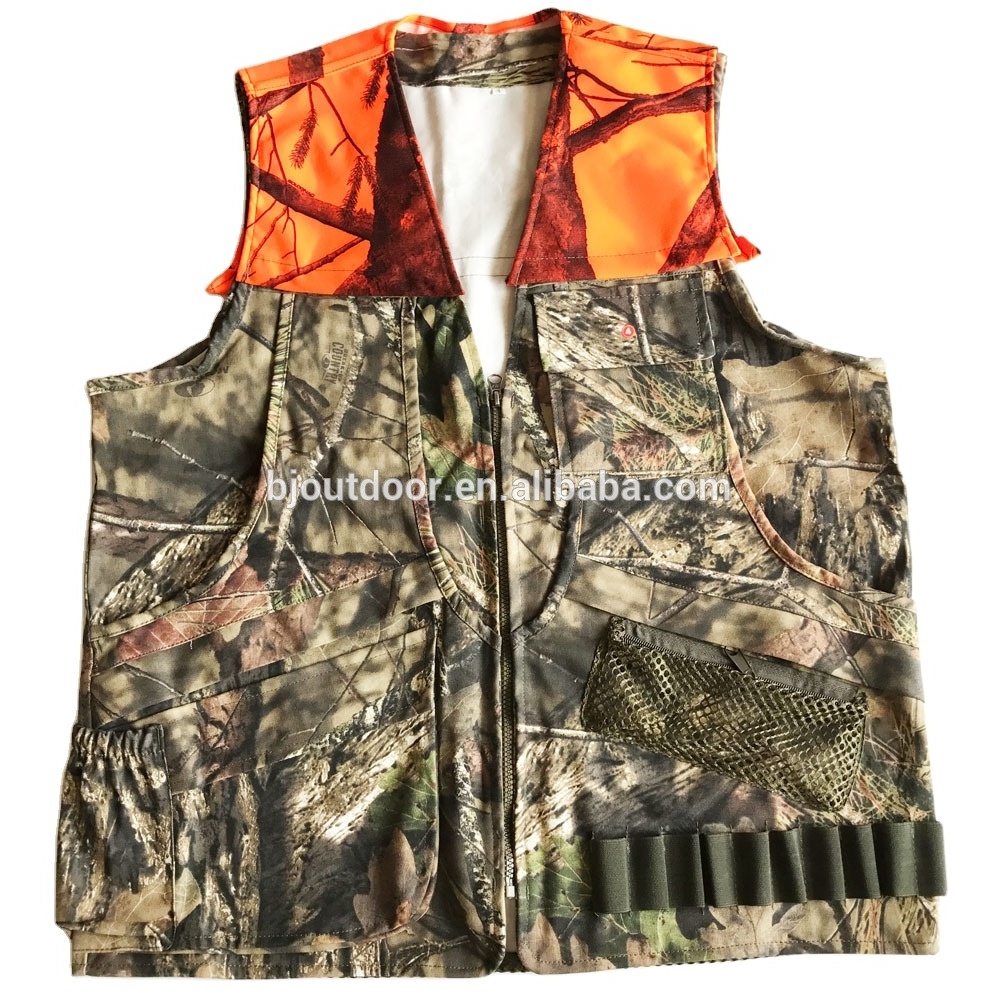 Professional Hunting orange camo outdoor vest from BJ Outdoor