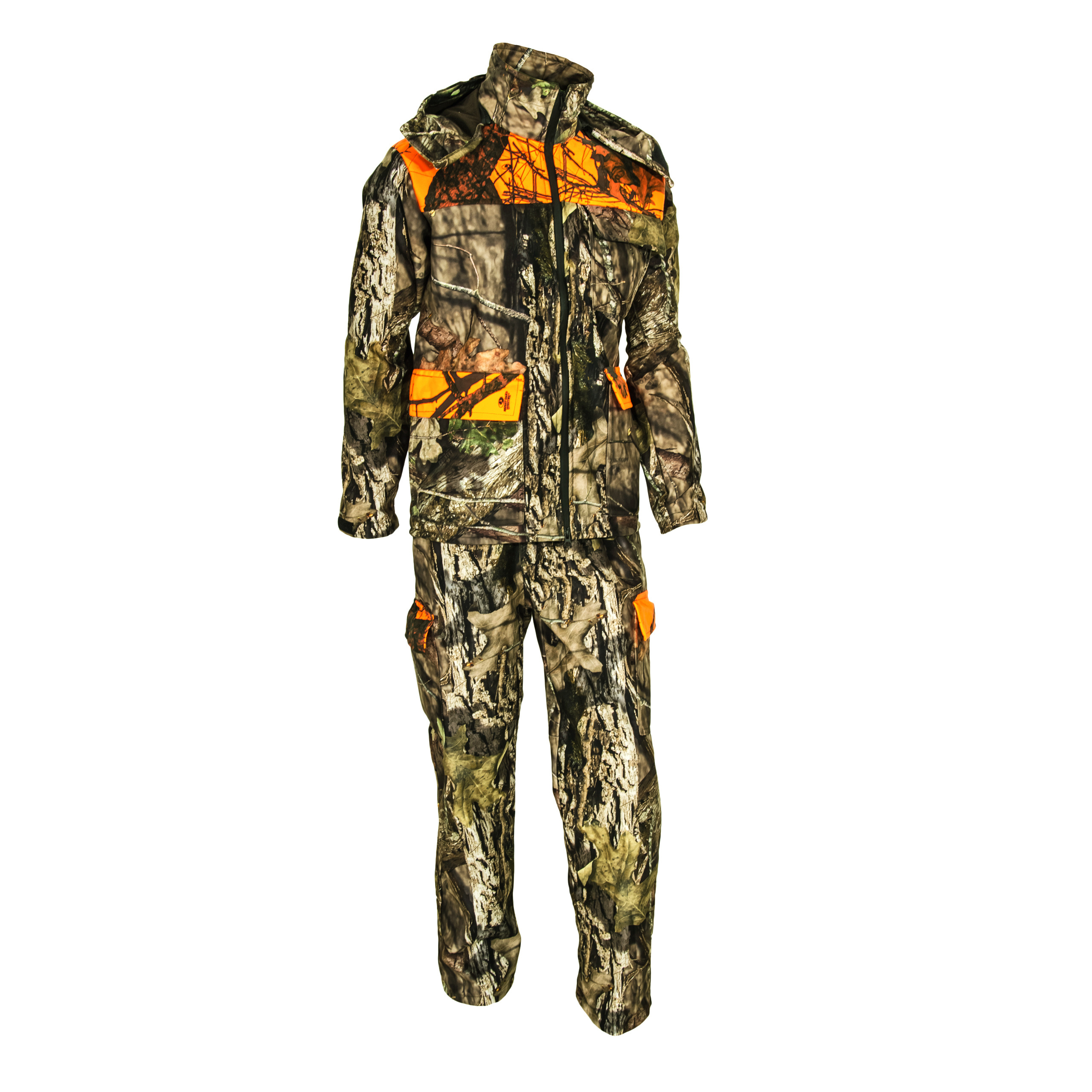 Hunting orange camo jacket with pant hunting suit with orange blaze jacket for hunting from BJ Outdoor