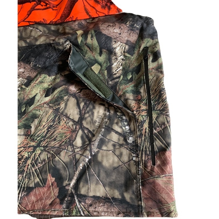 New hunting camo vest with blaze orange camo fishing wear vest from BJ Outdoor