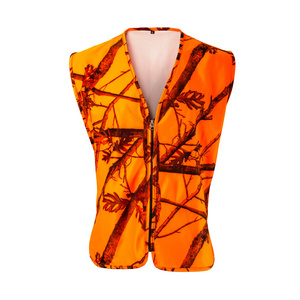 Hunting blaze orange camo vest men's fishing vest from BJ Outdoor