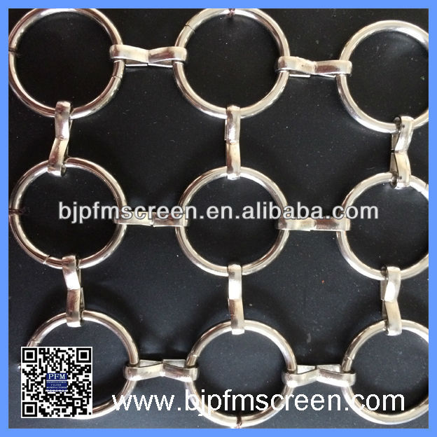 stainless steel ring mesh curtain  chainmail curtain metal ring mesh