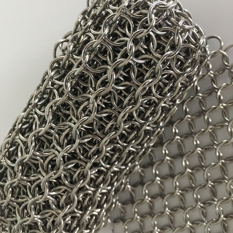 stainless steel ring mesh curtain  chainmail curtain metal ring mesh